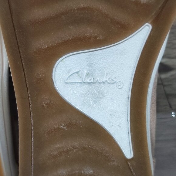 Clarks Cloudsteppers Loafers Size 6 Metallic Rosegold Flat Casual Comfort Shoes - Picture 9 of 12